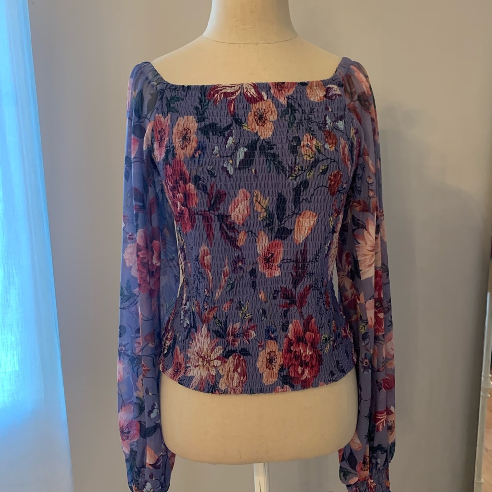 Adorable chiffon top, dress it up or down.  NWOT, never worn.
